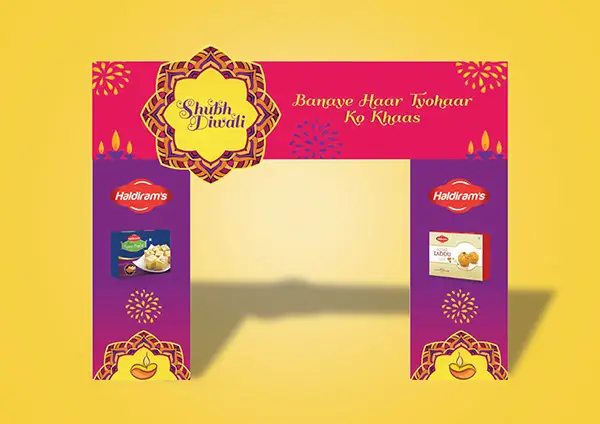Festive branding creatives and flex design for Haldiram to boost seasonal campaigns